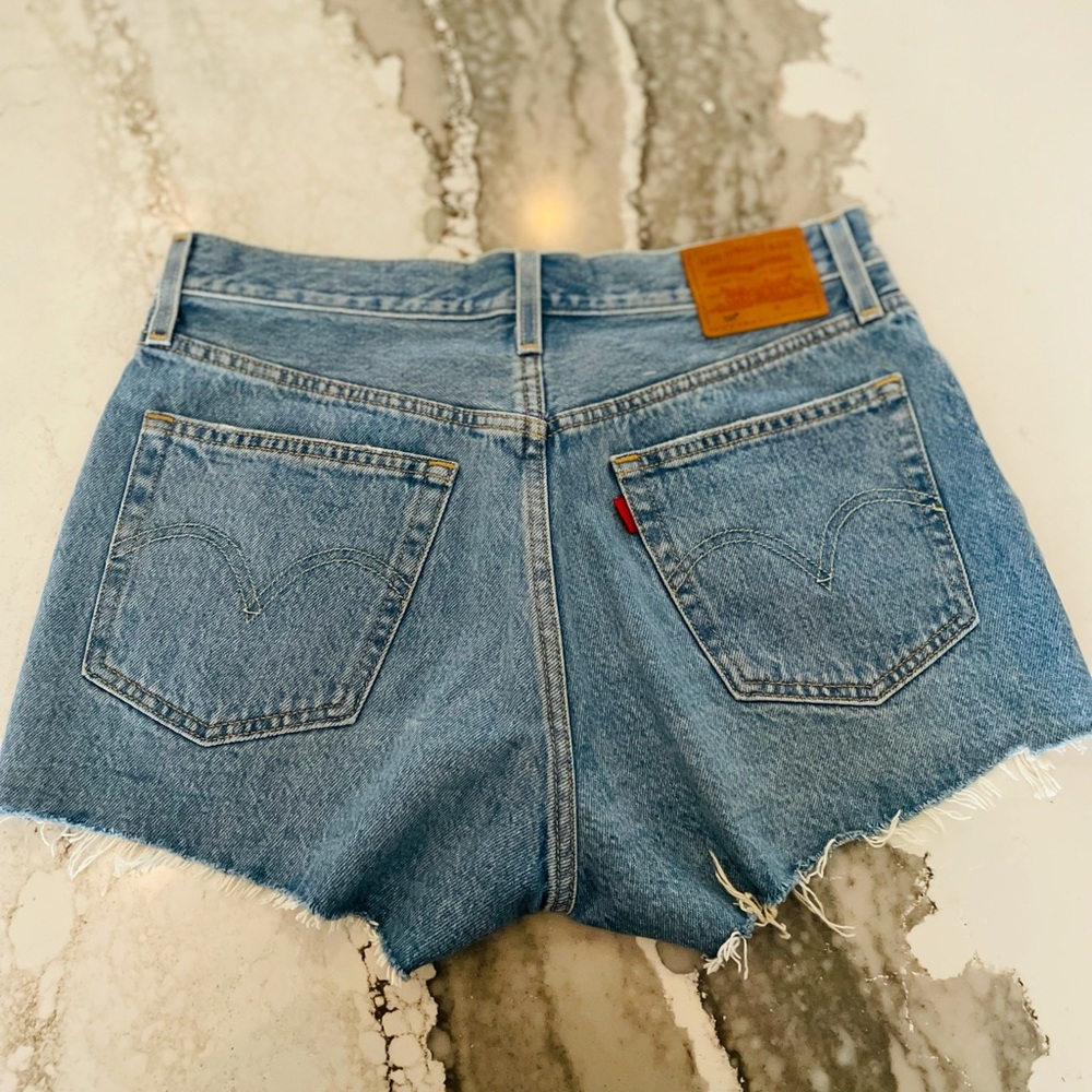 Levi’s Premium Women’s 501 Distressed Denim Jean Shorts